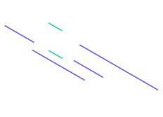 Sets of blue, green, and white lines with wobble animation, creating a responsive wobble effect.