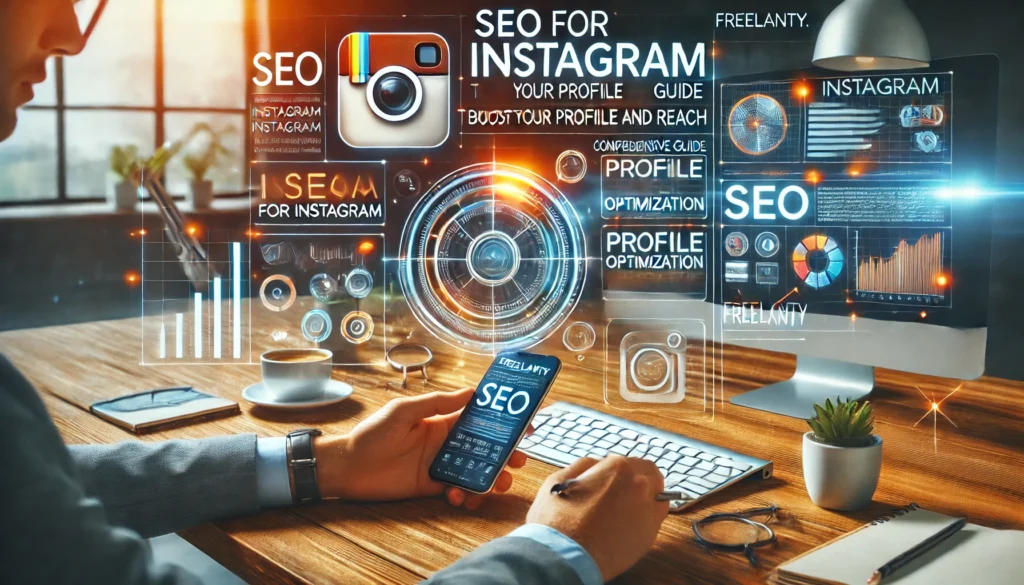 Featured image of the blog titled 'Instagram SEO: 20 Key Tips to Improve Organic Reach,' highlighting essential strategies for boosting organic visibility on Instagram