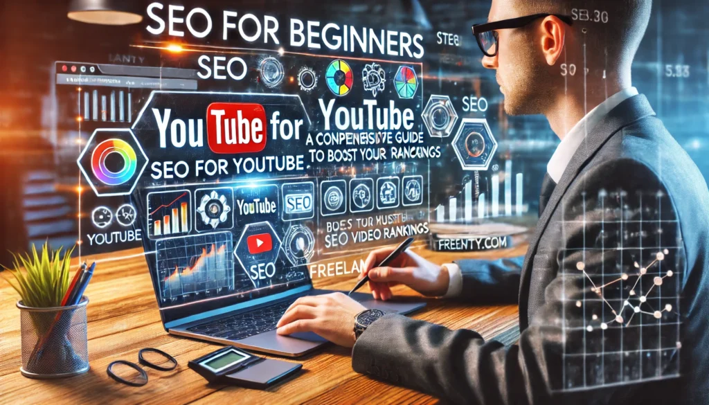 Featured image of the blog titled 'SEO for YouTube: 7 Advanced Methods to Boost Organic Views,' showcasing advanced SEO strategies to increase YouTube video views organically.